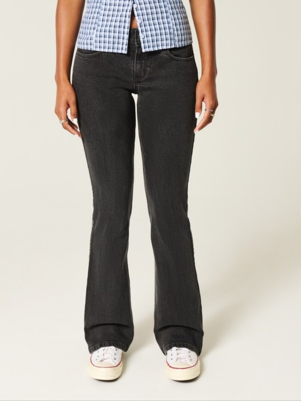 Hollister Women's Black Jeans Low-Rise Boot Fit 26 Short